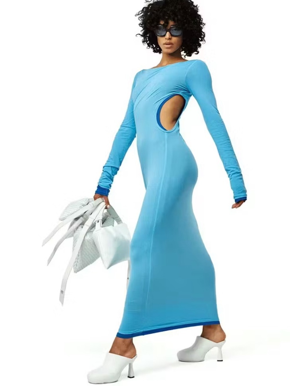 Simon Miller Mesh Solar Dress in Clear Blue